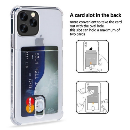 Soft TPU Clear Case With Card Slot - For iPhone 14 Plus
