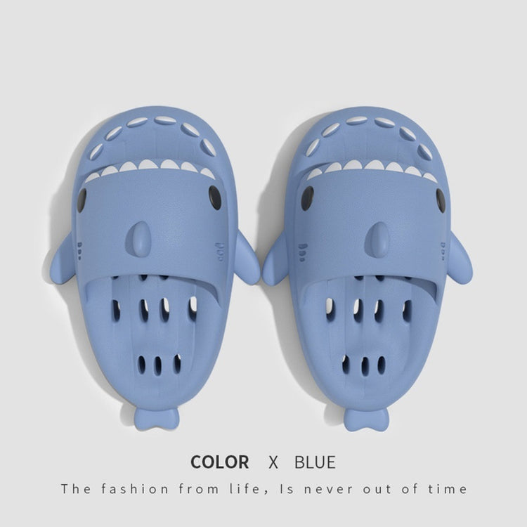 a pair of blue slippers