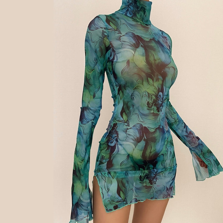 a woman wearing a dress