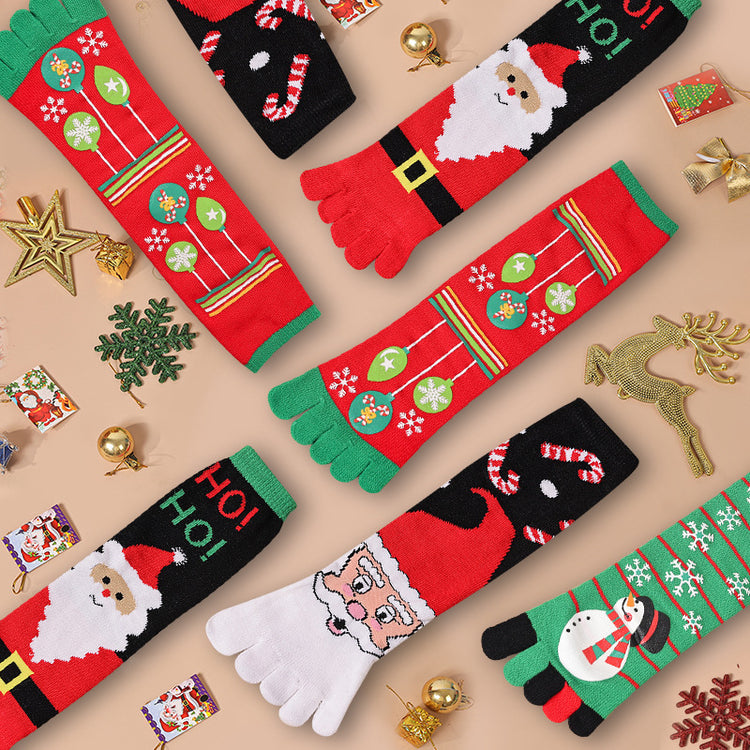 a group of socks with different designs