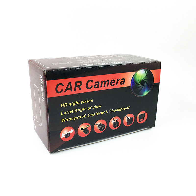 a black box with red text and images on it