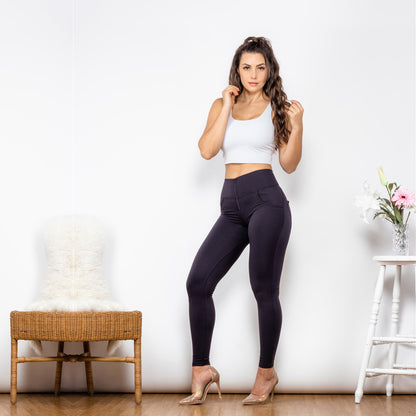 Shascullfites Lulu Leggings Black High Waist Booty Shaping Hip Lift Leggings Workout