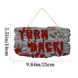 Haunted House Faux-Wood Halloween Door Sign