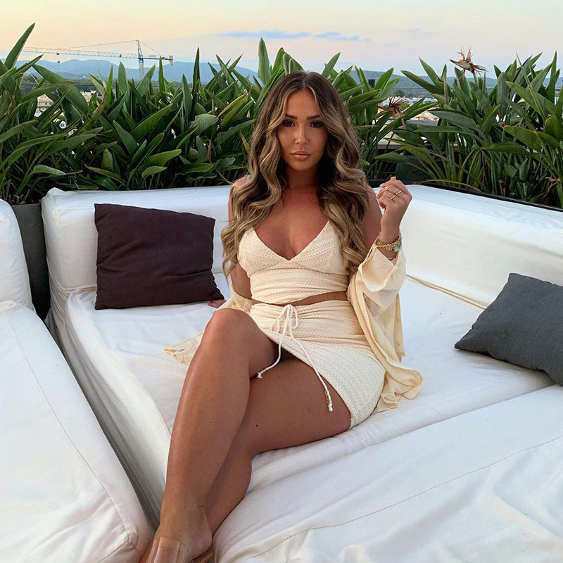 a woman sitting on a couch