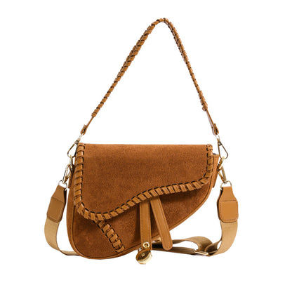 Women's Fashion Vintage Weave Saddle Bag