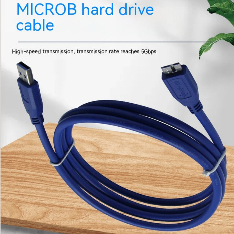 a blue cable on a wood surface