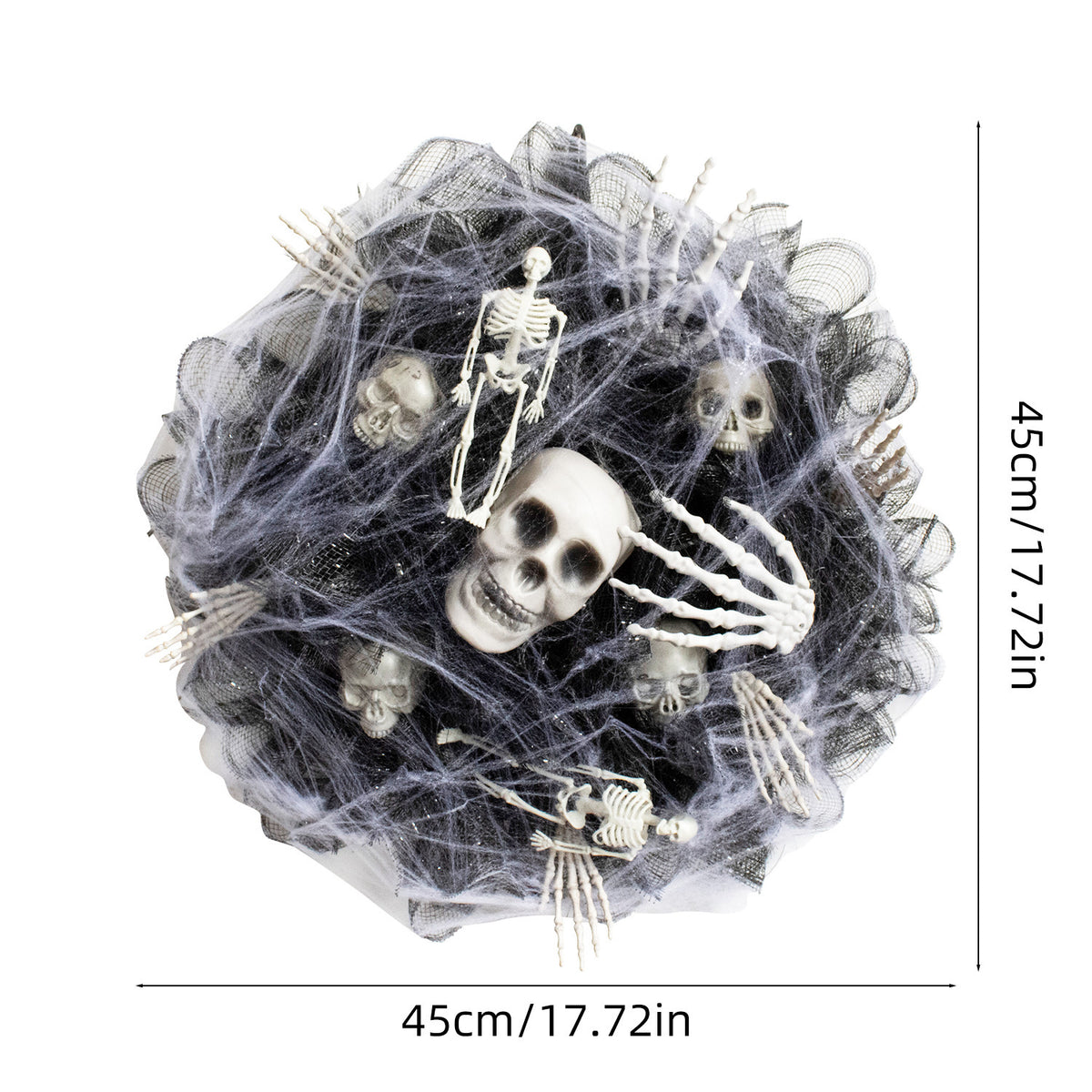 a bunch of skulls and spiders