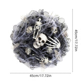 Black Mesh Skull Halloween Garland