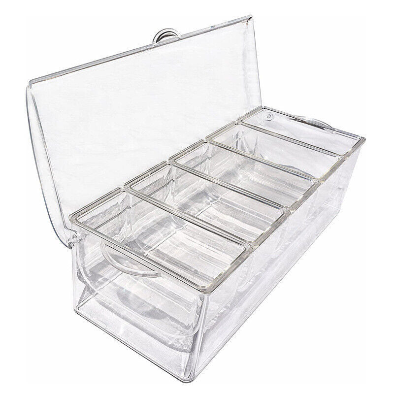 a clear plastic container with a lid