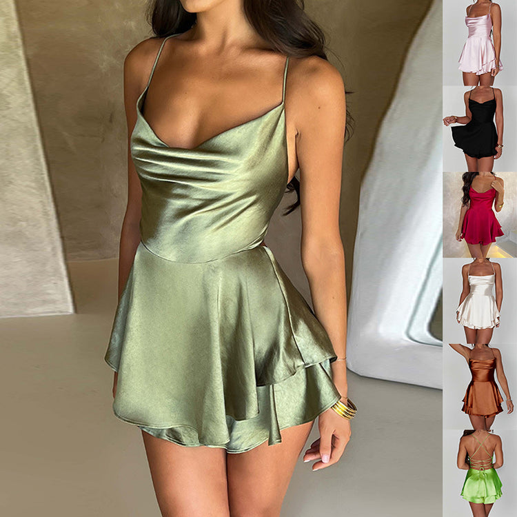 a woman in a dress