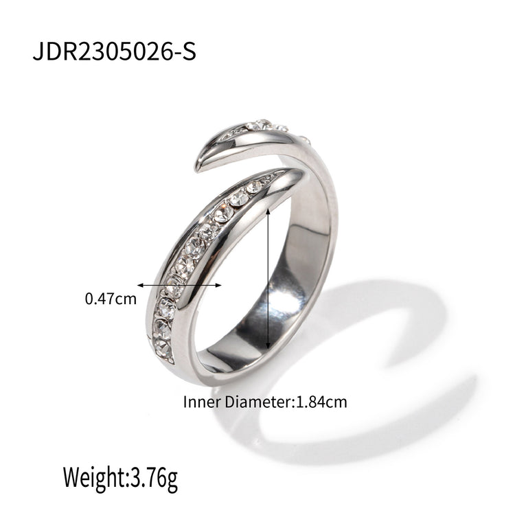 a ring with diamonds on it