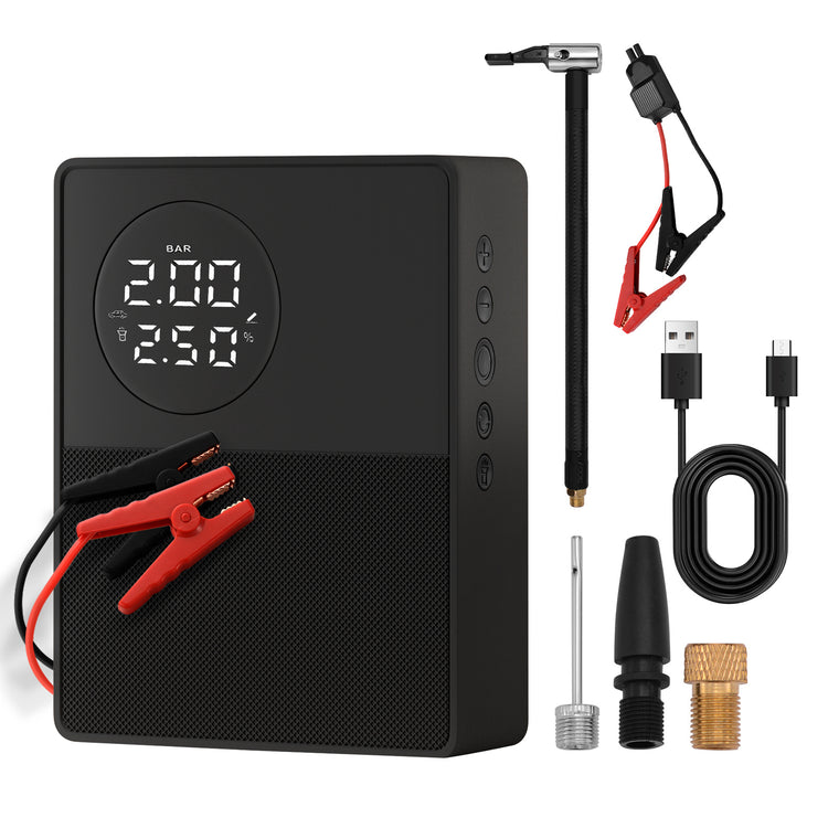 a black electronic device with a digital display and tools