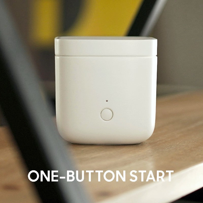 a white square object on a table