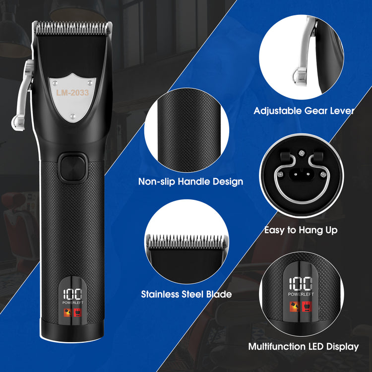 a black and silver electric clipper