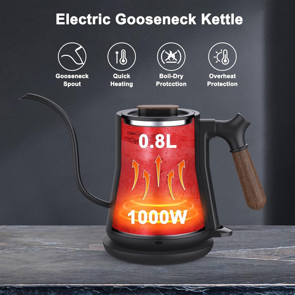 a kettle with a handle and a handle