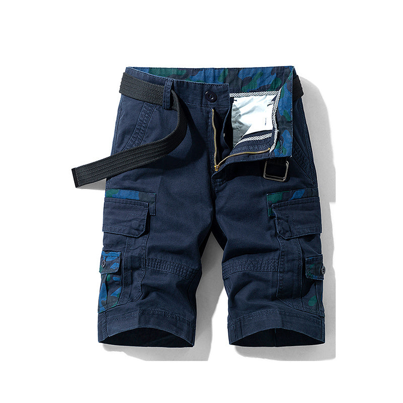 a pair of blue shorts