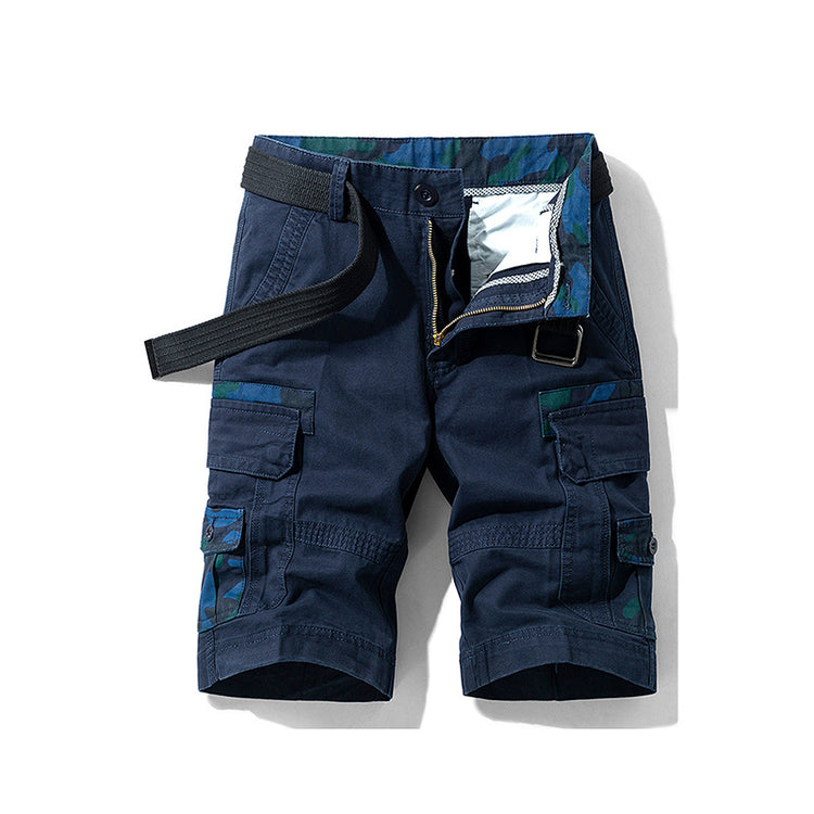 a pair of blue shorts