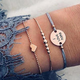 Beaded Bracelet and Anklet Set