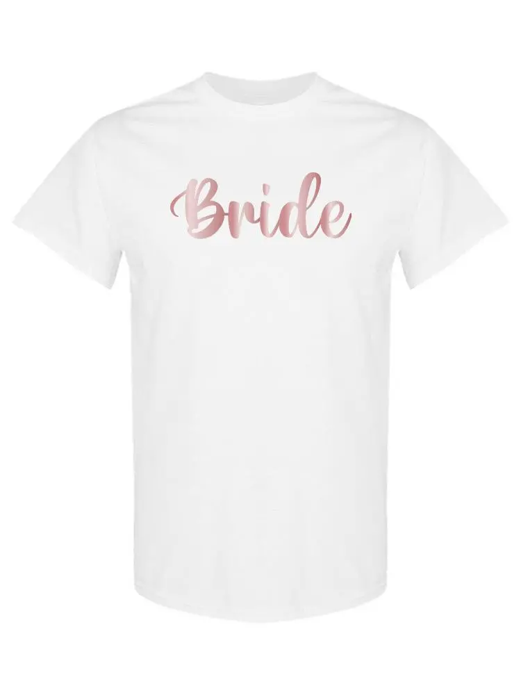 a white t-shirt with pink text