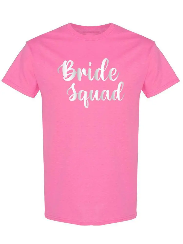a pink shirt with silver text