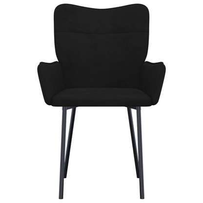 vidaXL Dining Chairs 2 pcs Black Velvet
