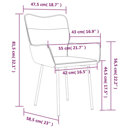 vidaXL Dining Chairs 2 pcs Black Velvet