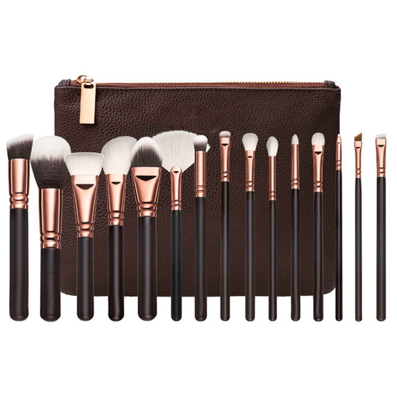 a group of makeup brushes