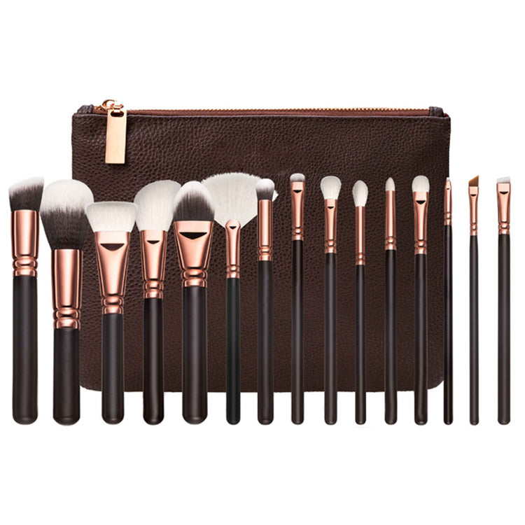 a group of makeup brushes