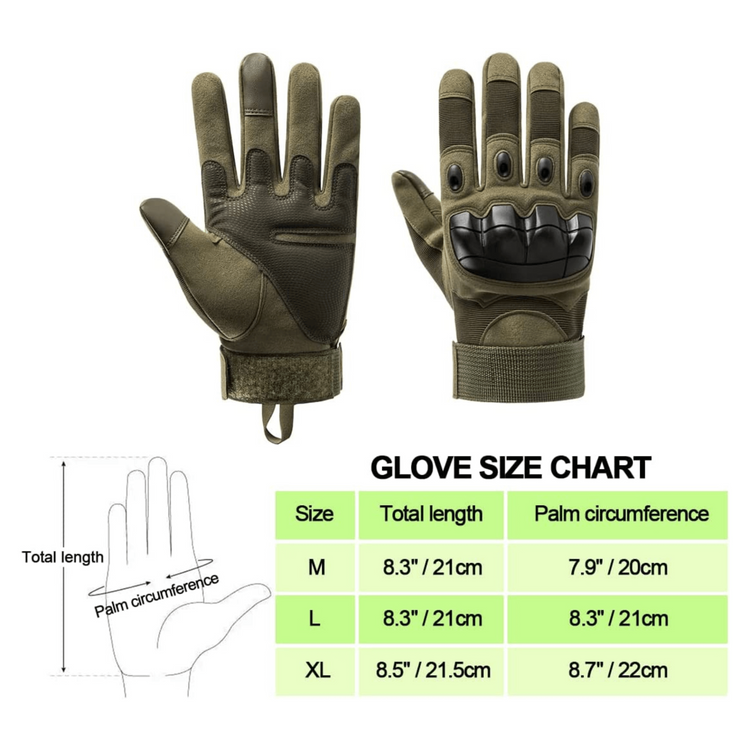 a pair of gloves size chart