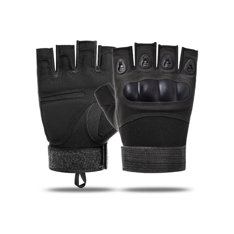a pair of black gloves