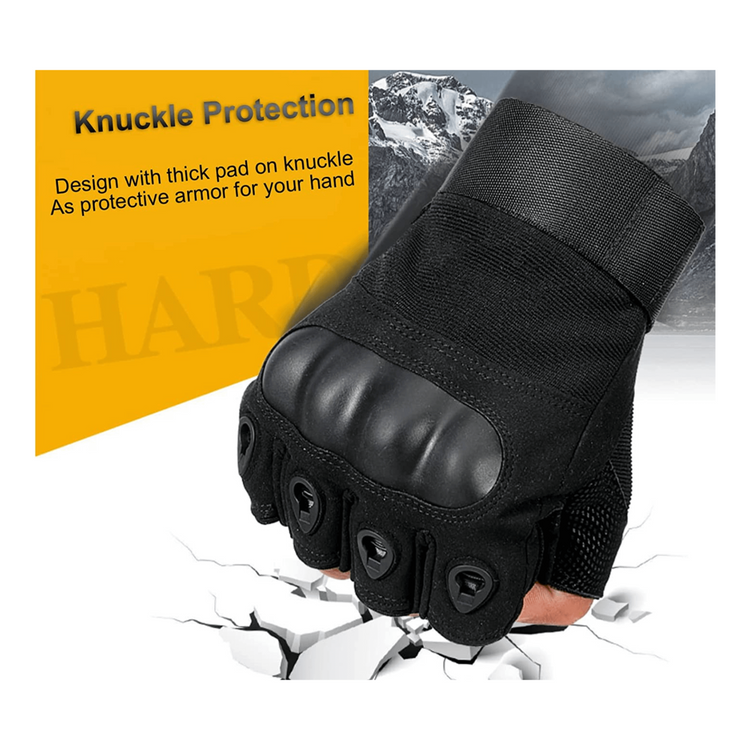 a hand wearing a black glove
