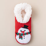 Plush Non-Slip Indoor Socks with Christmas Characters