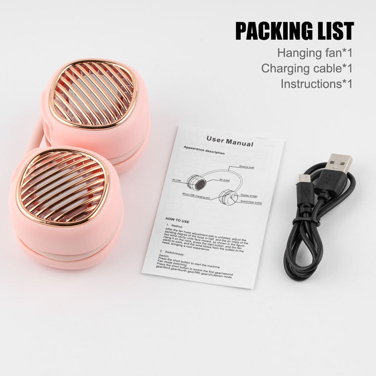 a pink headphones with a cable and instructions