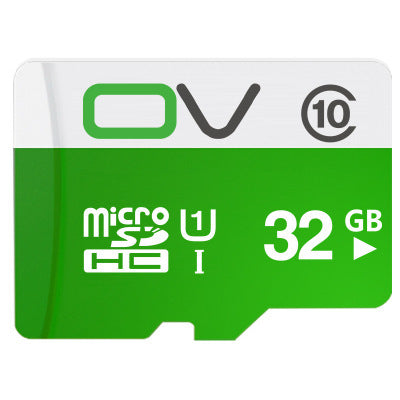 a green and white memory card
