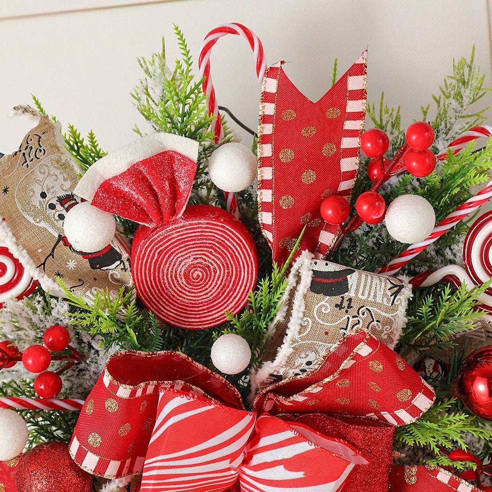 a red and white christmas decoration