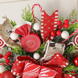 Christmas Candy-Themed Wreath and Garland Decoration