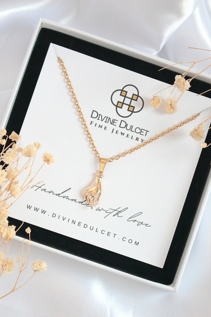"Magic Hand" | 24K CZ Hand Pendant Necklace