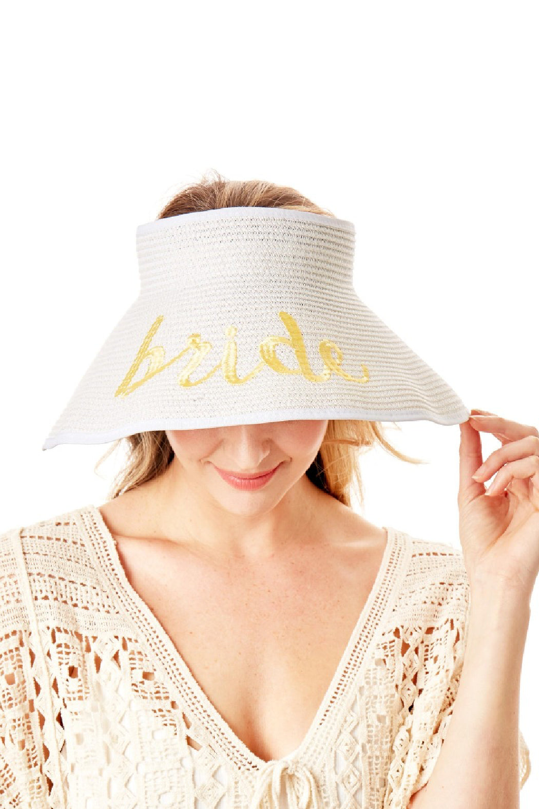 Embroidered Bride Visor
