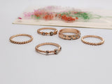 Rose-Gold-Tone Stackable Ring Set