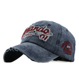 Washed Cotton Letter Baseball Cap