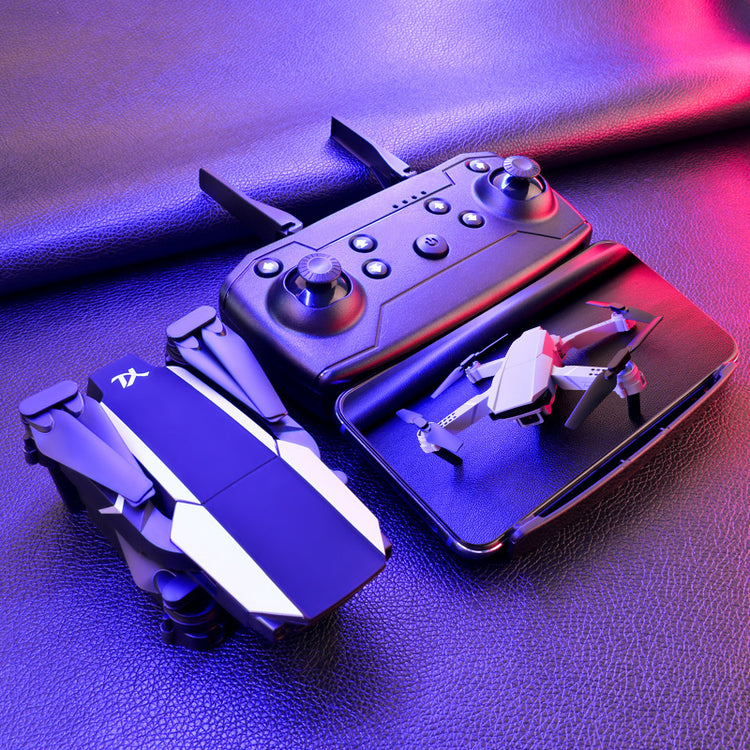 a drone and remote control