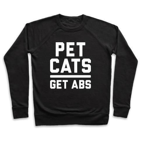 PET CATS GET ABS (WHITE) CREWNECK SWEATSHIRT