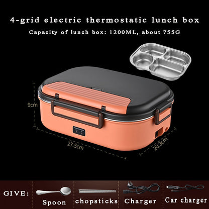 Home Plug-in Self-heating Compartment Lunch Box