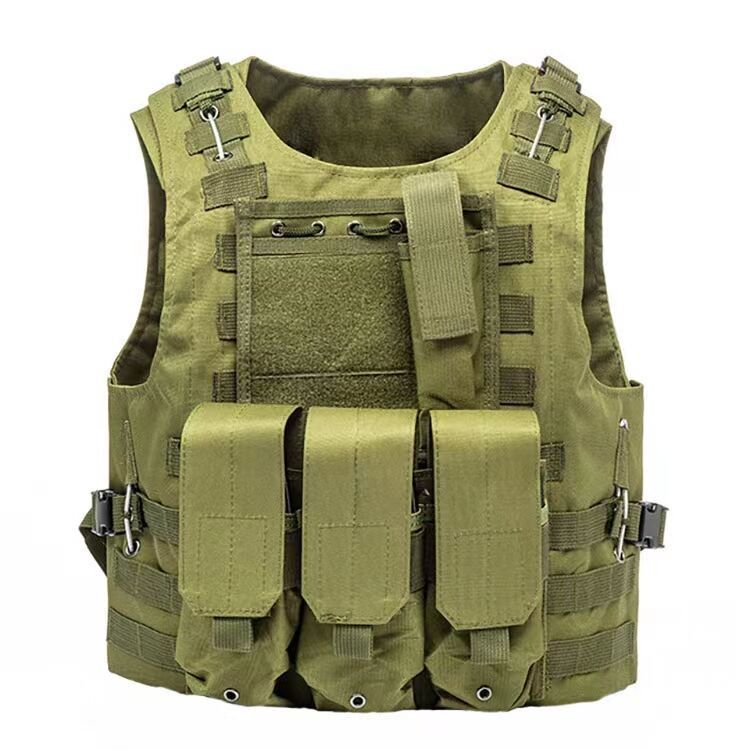 a green vest with multiple pockets
