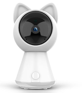 a white cat shaped camera