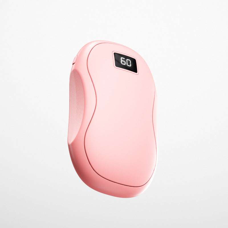 a pink device with a digital display