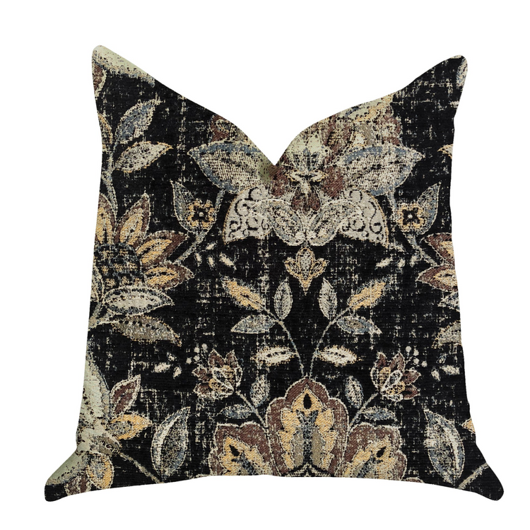 a pillow with a floral pattern