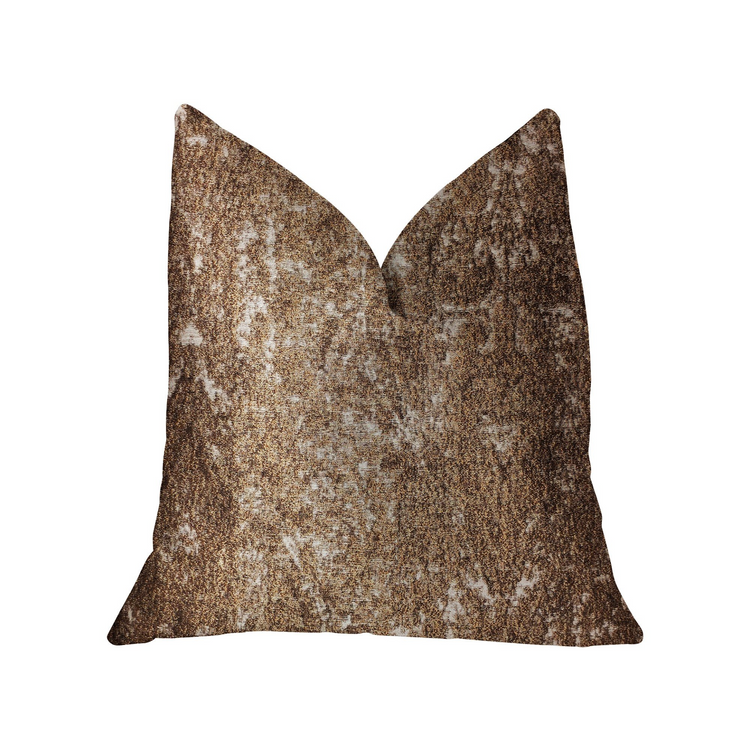 a brown pillow with a white background