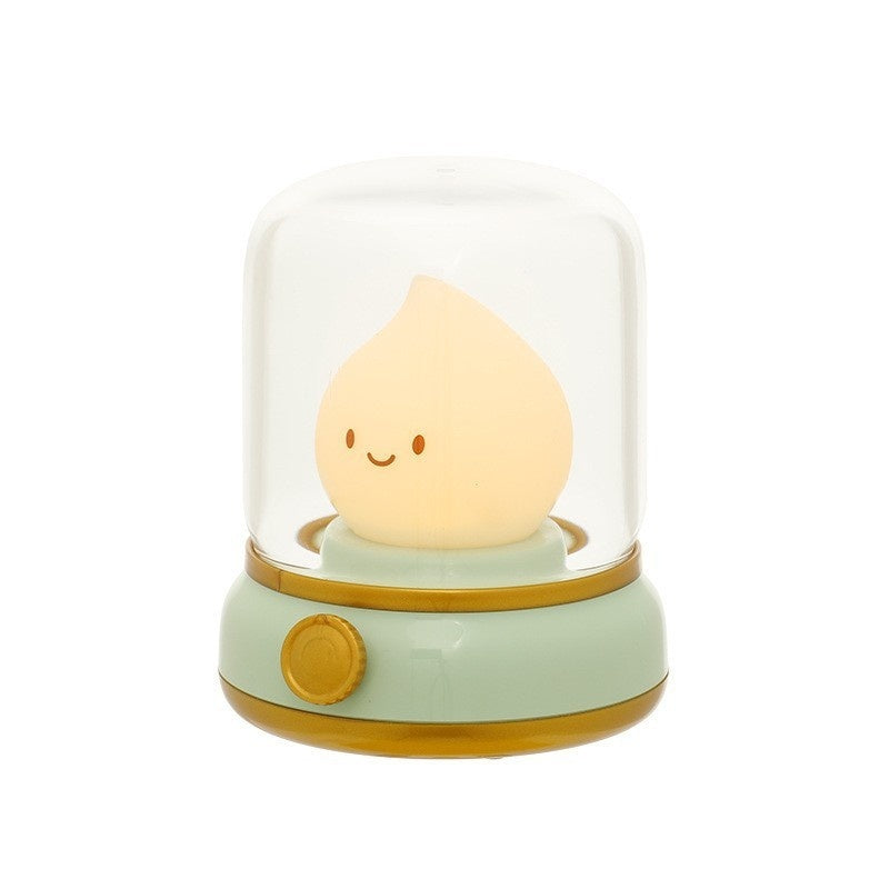 a small light with a face on it