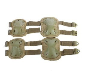 several knee pads on a white background